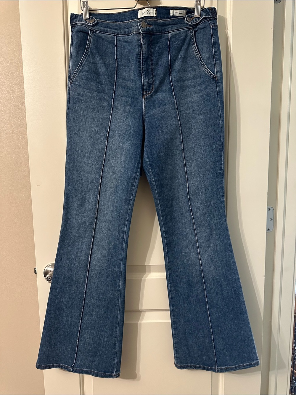 Jessica Simpson Medium Wash Flare Jeans with Front Seams
